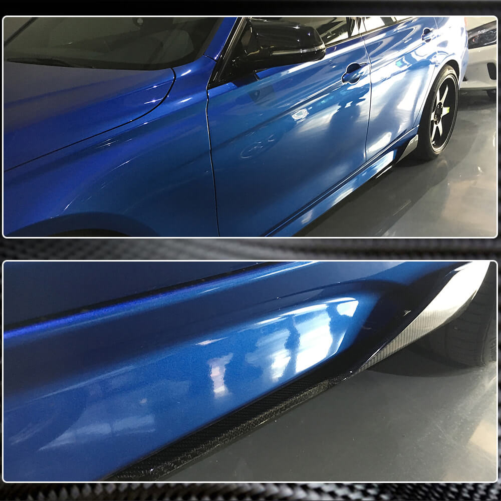 Накладки на пороги V2 (під M-Sport пороги, Карбон) - фото 5