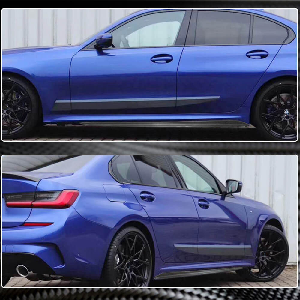 Накладки на пороги V4 (для G20 M-Sport, Карбон) - фото 2