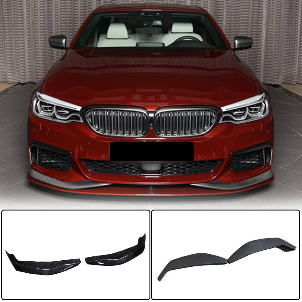 Накладки на передній бампер Flap V3 (для M-Sport 2017-2020, Карбон) - фото 1