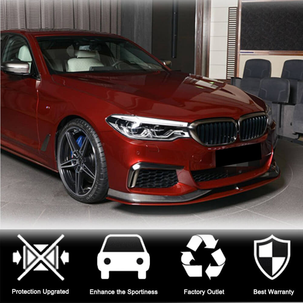 Накладки на передній бампер Flap V3 (для M-Sport 2017-2020, Карбон) - фото 2