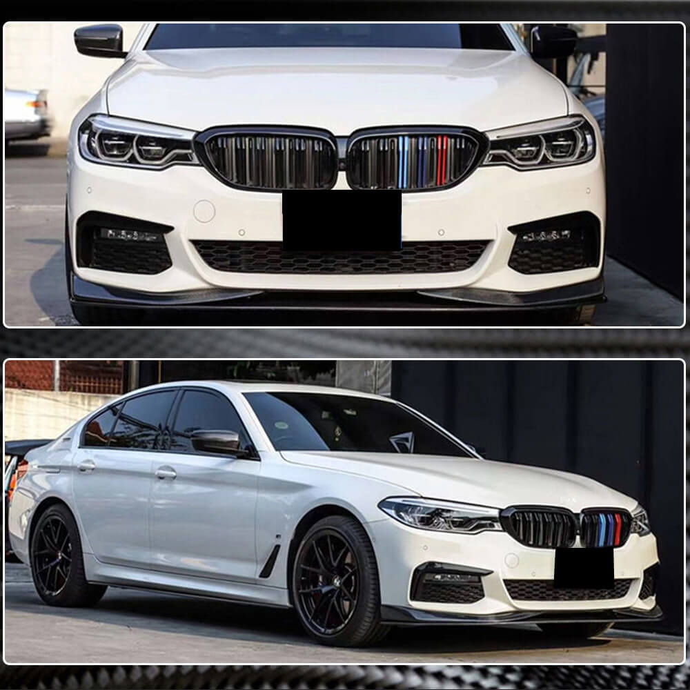 Накладки на передній бампер Flap V3 (для M-Sport 2017-2020, Карбон) - фото 4