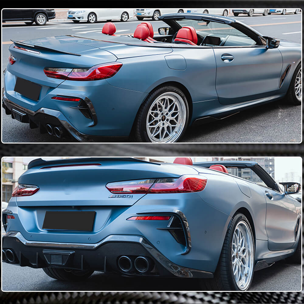 Аеродинамічні накладки на задній бампер V2 (для M-Sport, Карбон) - фото 4