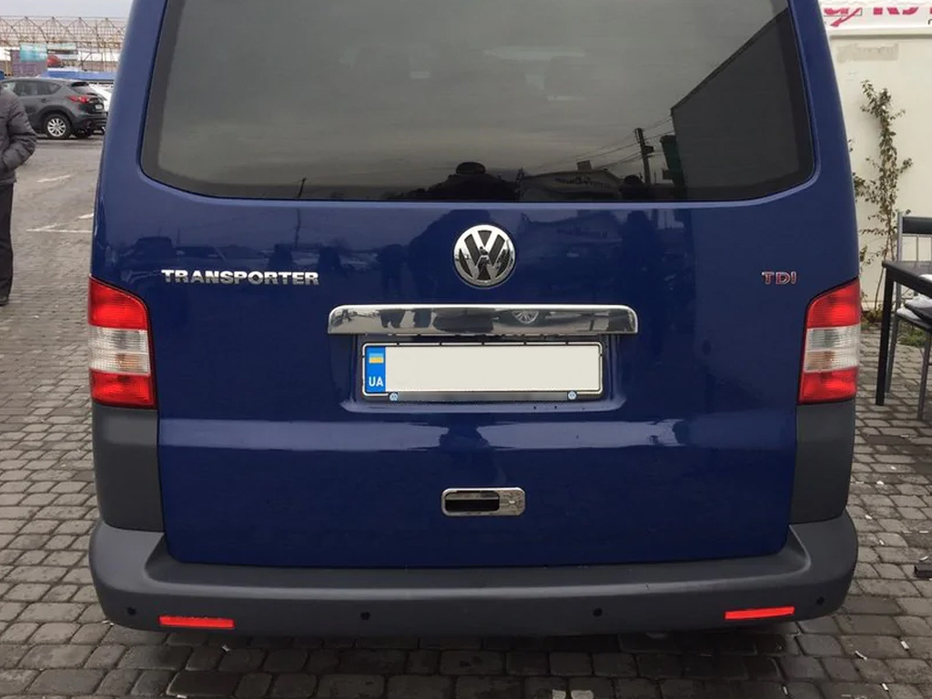 Накладка над номером двері Ляда (нерж) Transporter, Carmos - Турецька сталь - фото 2
