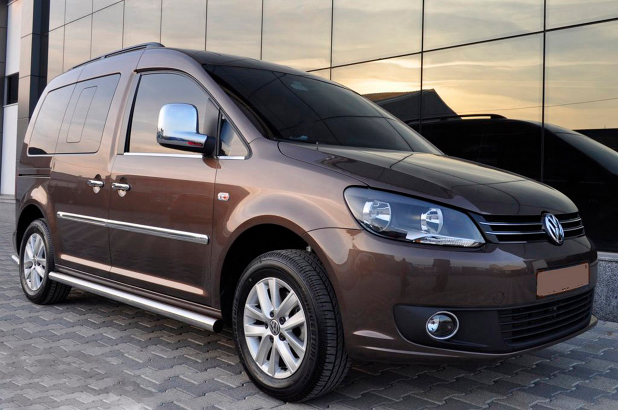 Бічні труби BB001 (2 шт., нерж) d60, Стандартна база - фото 1