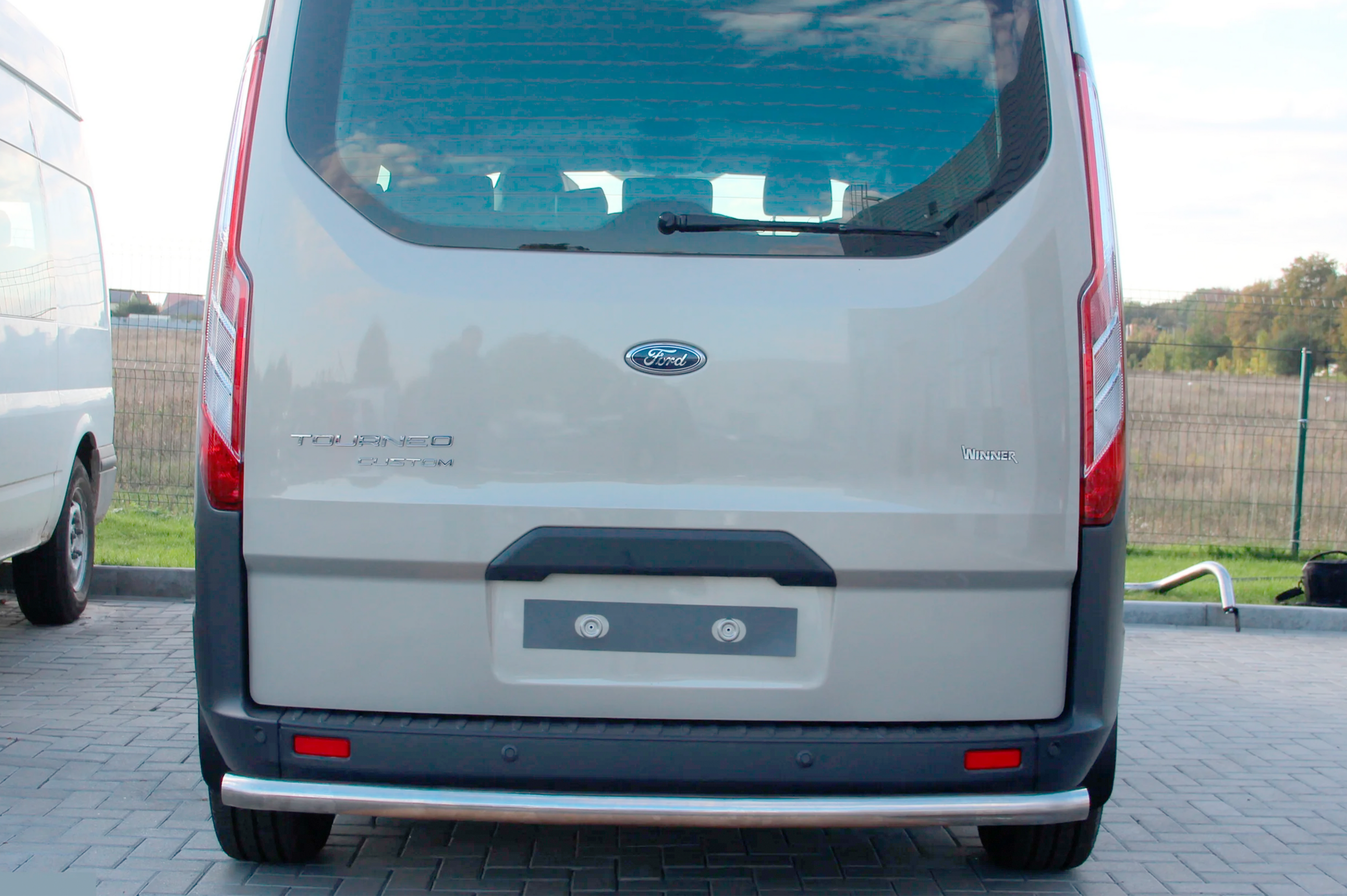 Задня дуга AK002 (нерж) для Ford Custom 2013-2022 рр - фото 3