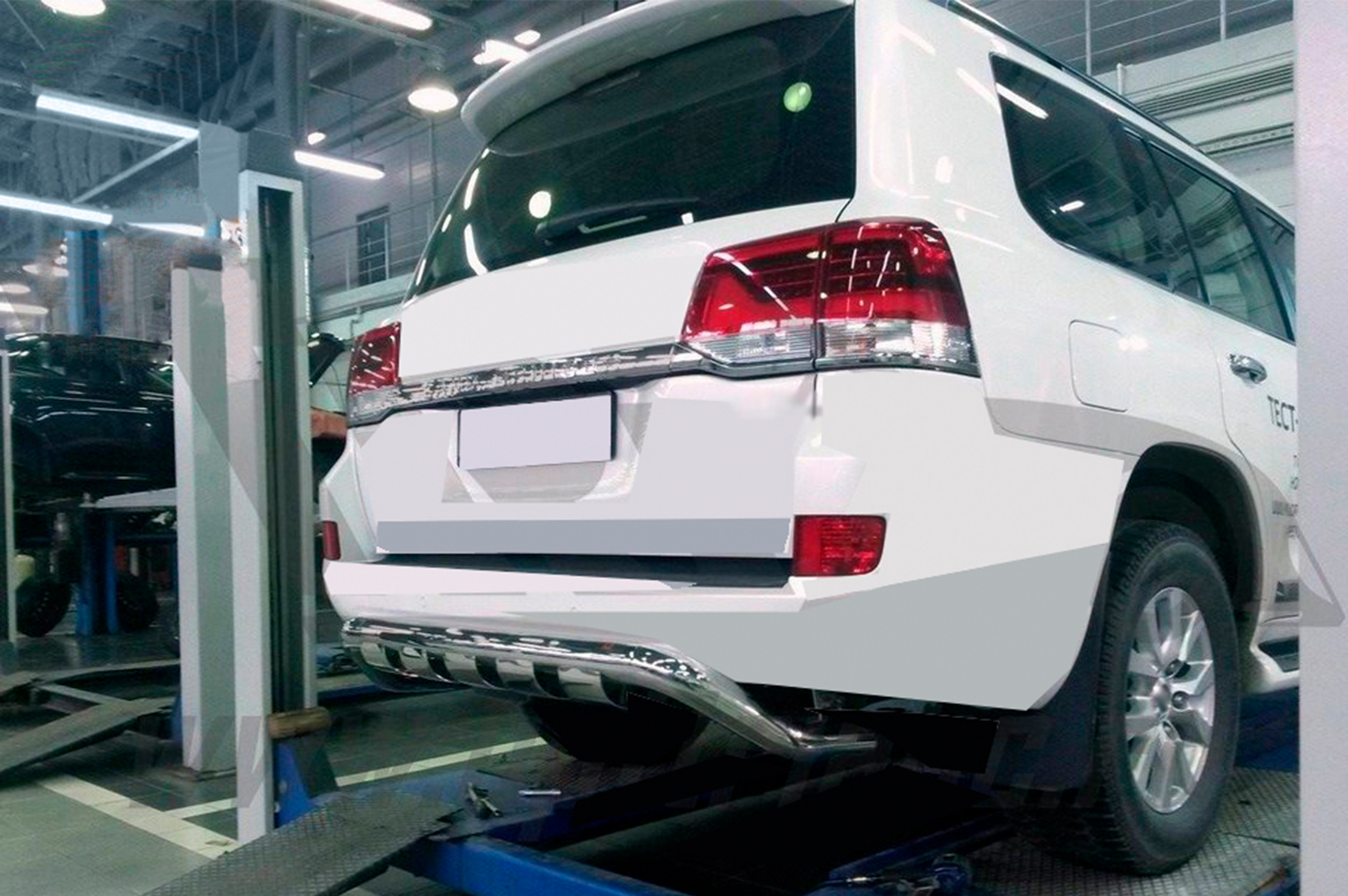 Задній захист Gronder (нерж) для Lexus LX570/450d 2008-2022 рр - фото 1