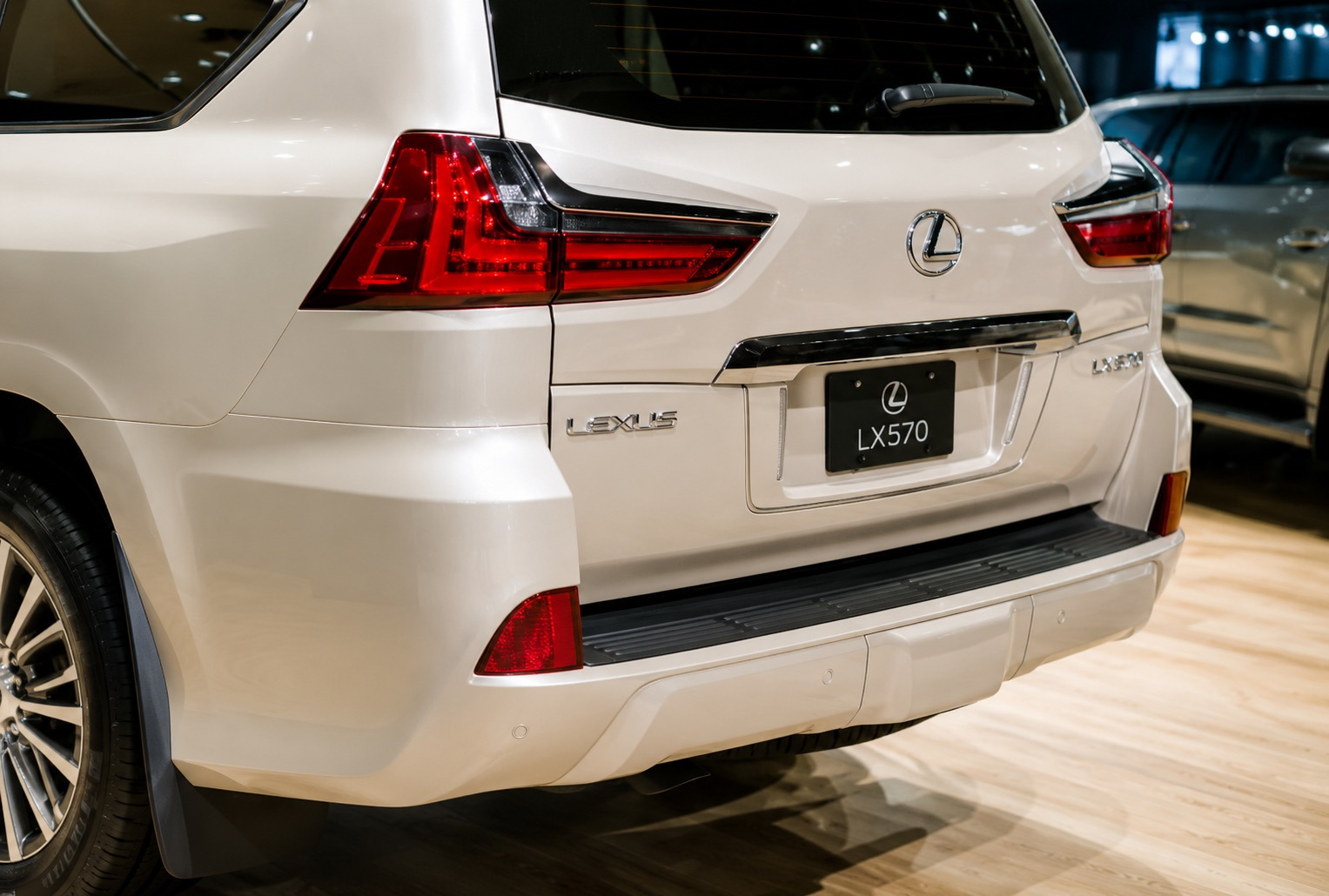 Задній бампер (2015-2023, під фарбування) для Lexus LX570/450d рр - фото 2