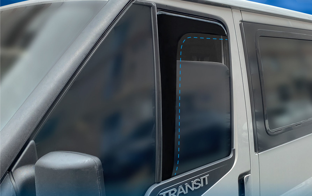 Вітровики Г-тип (2 шт., Sunplex Sport) для Ford Transit 2000-2014 рр - фото 5