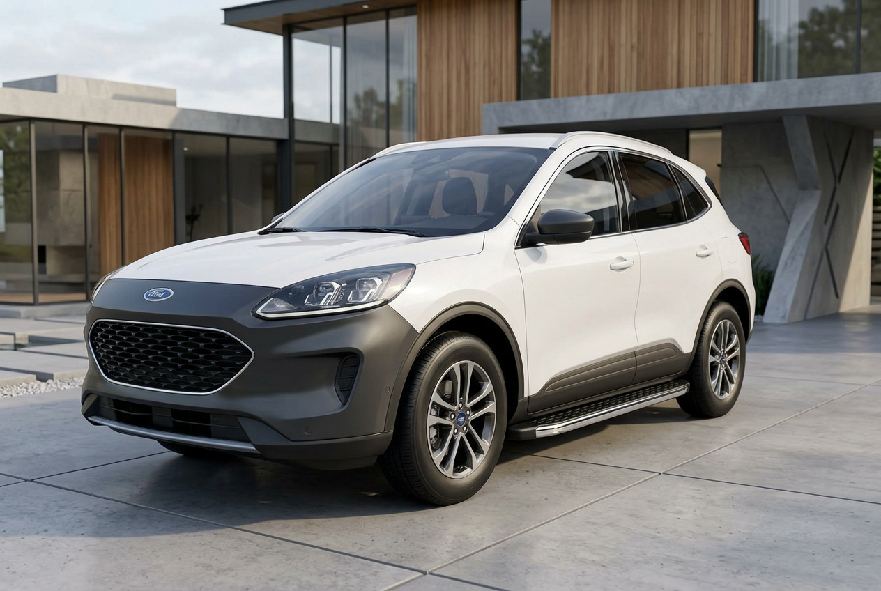 Бокові пороги BlackLine (2 шт., Алюміній) для Ford Kuga/Escape 2019- рр - фото 1