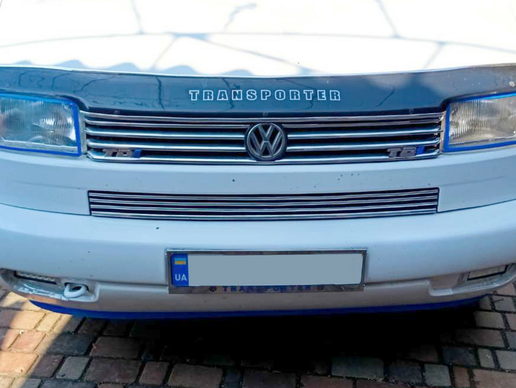 Рамка під номер хром Transporter (1 шт, нержавіюча сталь) - фото 1
