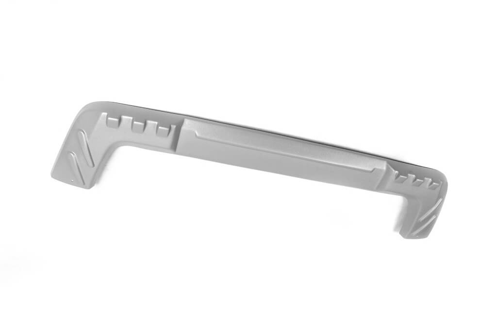 Накладка на передній бампер U-тип (ABS, сіра) - фото 2